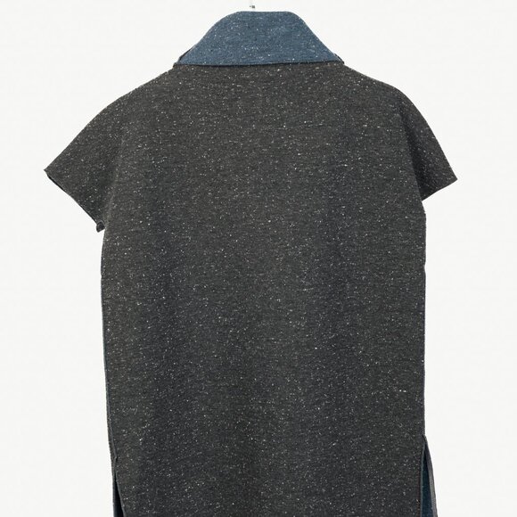 Marie Saint Pierre Reno Grey Speckled Neoprene Top - Picture 3 of 9